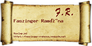 Faszinger Ramóna névjegykártya